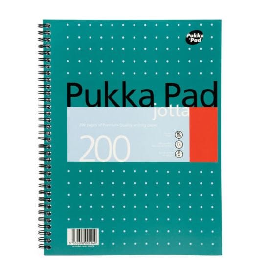 Pukka Jotta Notepad A4 80gsm Wirebound 200 Pages 100 Sheets