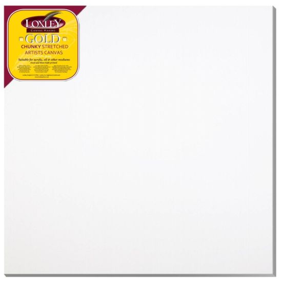 Loxley Gold Chunky Triple Primed Cotton Stretched Canvas 36inch x 36inch (Box of 5)