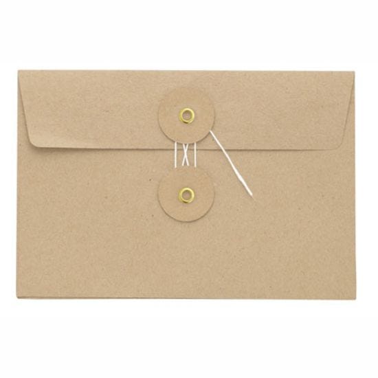 Midori Kraft Envelope M Horizontal Pack of 8