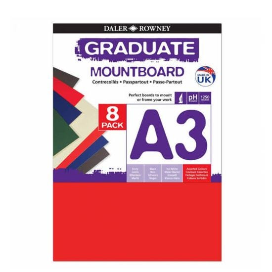 Daler-Rowney Graduate Mountboard Colours A3 (Pack of 8)