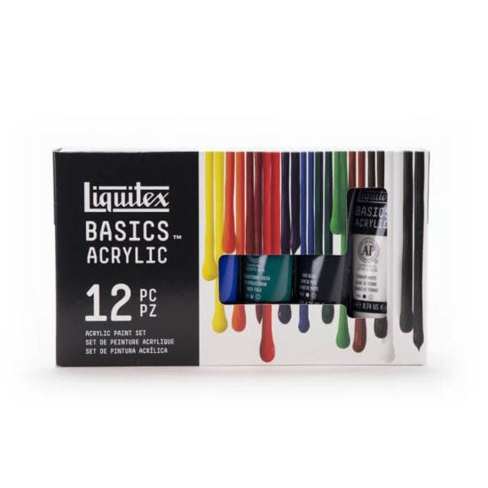 Liquitex Acrylic Basics Set of 12 x 22ml Paint Set