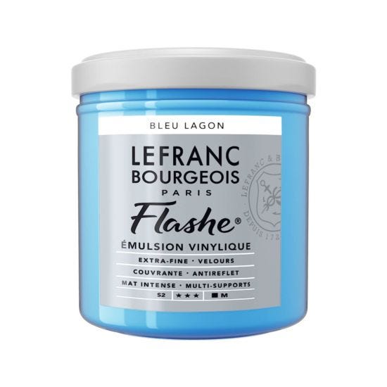 Lefranc Bourgeois Flashe Vinyl Paint 125ml - Lagoon Blue