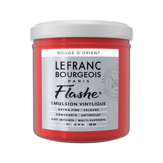 Lefranc Bourgeois Flashe Vinyl Paint 125ml - Oriental Red