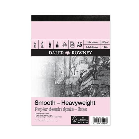 Daler-Rowney Heavy Weight Cartridge Paper Pad A5