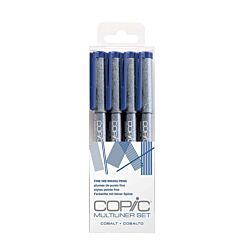 Copic Multiliner Fineliner Pen Cobalt - Set Of 4
