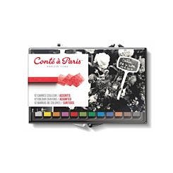 Conte Crayons 12 Assorted Colours Front | London Graphic Centre