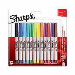 Sharpie Permanent Marker Ultra Fine Assorted Pack of 12 In Packaging