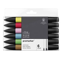Winsor & Newton Mid Tone Promarkers Front | London Graphic Centre