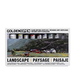 Golden Open Acrylic Paint - Landscape Set - 7 x 22ml + Extras