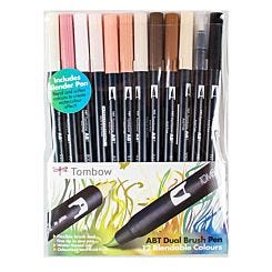 Tombow ABT Dual Brush Pens Skin Tones Pack of 12 | London Graphic Centre