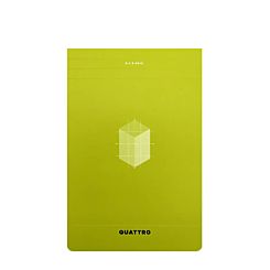 Quattro Medium Notepad 5.5" x 8.5" Army Green Grid Paper Front