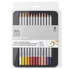 Winsor & Newton Studio Pencils Collection Colouring Pencil Tin of 24 | London Graphic Centre