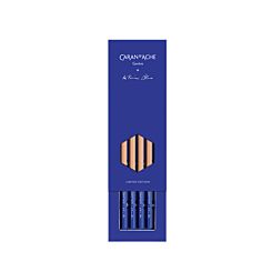 Caran D'ache Graphite Pencils Klein Blue Limited Edition Set of 4 Front Packaging