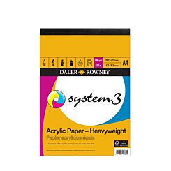 Daler-Rowney System 3 Acrylic Paper Pad Heavyweight 360gsm A4 Front 