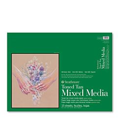 Strathmore Mixed Media Pad 400 Series Toned Tan 300GSM 18 x 24 Inches