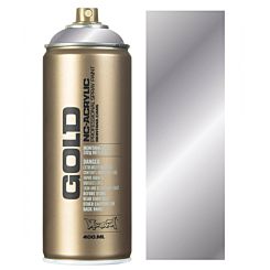 Montana GOLD Acrylic Spray Paint 400ml Silver Chrome M1000
