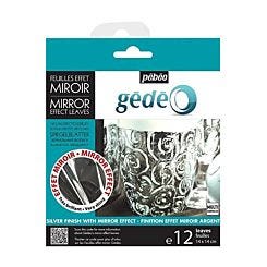 Pebeo Gedeo Mirror Effect Gilding Foil Leaves 12 Pack Silver